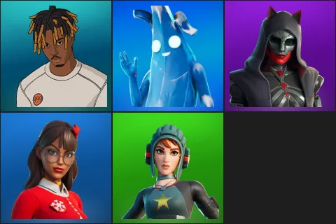 Slayer Juice WRLD, Polar Peely, Felina, Krisabelle, Sandshark Driver