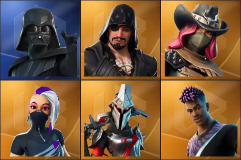 Darth Vader, Blackheart, Calamity, Catalyst, Eternal Knight, Fade