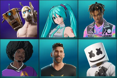 Psycho Bandit, Hatsune Miku, Juice WRLD, LBC '93 Dogg, Lionel Messi, Marshmello