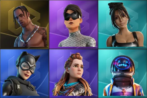 Travis Scott, Unchained Ramirez, Iconic Kim Kardashian, Catwoman Zero, Aloy, Astro Jack