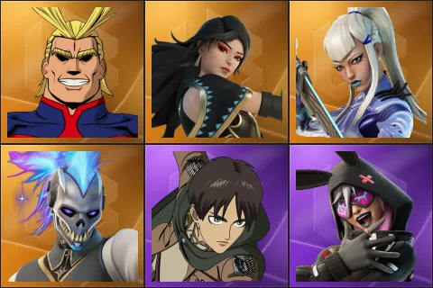 All Might, Era, Mizuki, Renzo the Destroyer, Eren Jaeger, Highwire