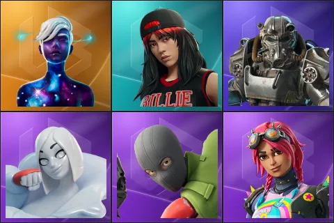 Galaxy Scout, Red Roots Billie, T-60 Power Armor, Airie, Alias, Brite Raider