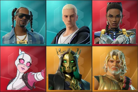 Snoop Dogg, Slim Shady, Shuri, Gwenpool, Hades, Zeus