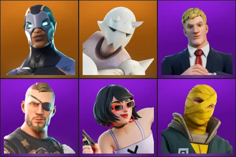 Carbide, Snap, Agent Jones, Battlehawk, Evie, Stormfarer