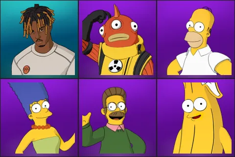 Slayer Juice WRLD, Blinky Fishstick, Homer Simpson, Marge Simpson, Ned Flanders, Springfielder Peely