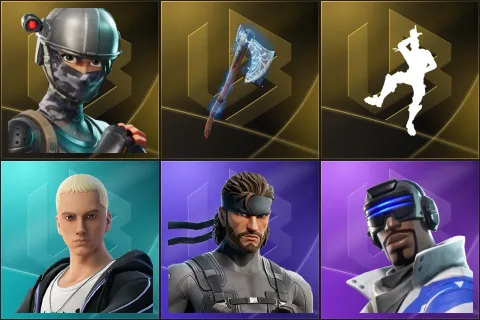 Elite Agent, Leviathan Axe, Take The L, Slim Shady, Solid Snake, Blue Striker