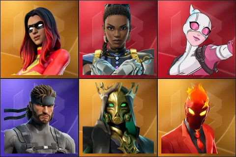 Joltara, Shuri, Gwenpool, Solid Snake, Hades, Inferno