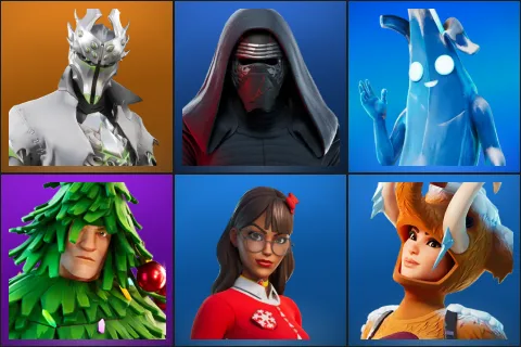 Rogue Spider Knight, Kylo Ren, Polar Peely, Lt. Evergreen, Krisabelle, Wooly Warrior