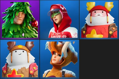 Lt. Evergreen, Arctic Adeline, Guff Gringle, Sled Ready Guff, Wooly Warrior