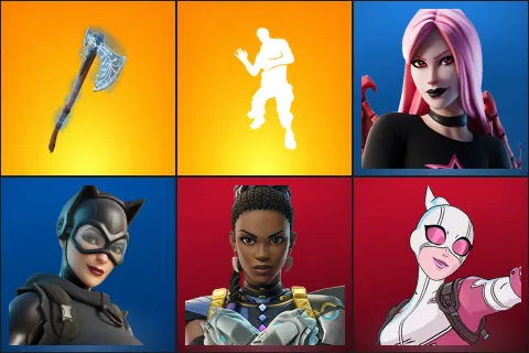 Leviathan Axe, Laugh It Up, Haze, Catwoman Zero, Shuri, Gwenpool