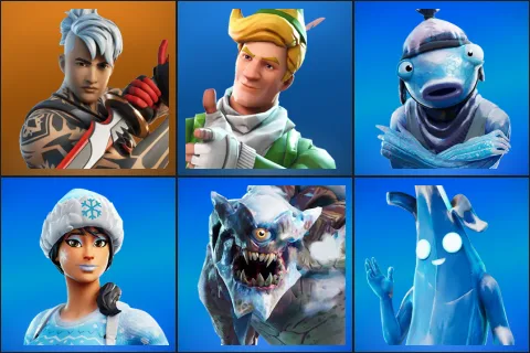 Ronin, Codename E.L.F., Frozen Fishstick, Frozen Nog Ops, The Devourer, Polar Peely
