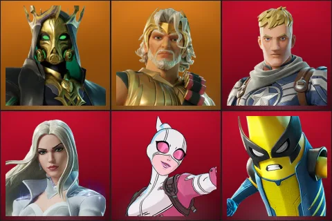 Hades, Zeus, Captain Jones, Emma Frost, Gwenpool, Peelverine