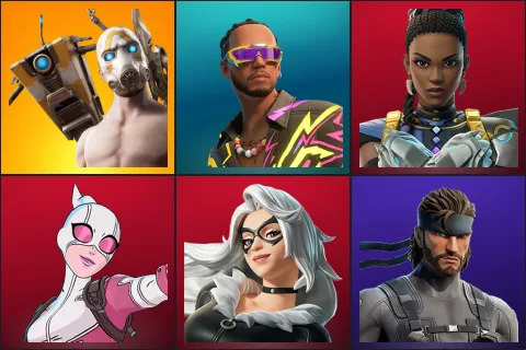 Psycho Bandit, Lewis Hamilton, Shuri, Gwenpool, Black Cat, Solid Snake