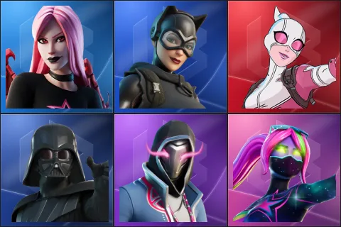 Haze, Catwoman Zero, Gwenpool, Darth Vader, Xander, Galaxia