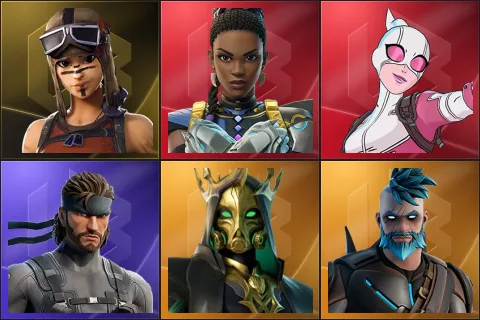 Renegade Raider, Shuri, Gwenpool, Solid Snake, Hades, Omegarok