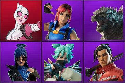 Gwenpool, Explorer Emilie, Godzilla Evolved, Hope, Jade, Kendo
