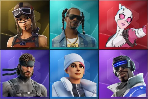 Renegade Raider, Snoop Dogg, Gwenpool, Solid Snake, Blizzard Bomber, Blue Striker