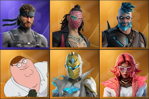Solid Snake, Kado Thorne, Omegarok, Peter Griffin, Spectra Knight, Valeria
