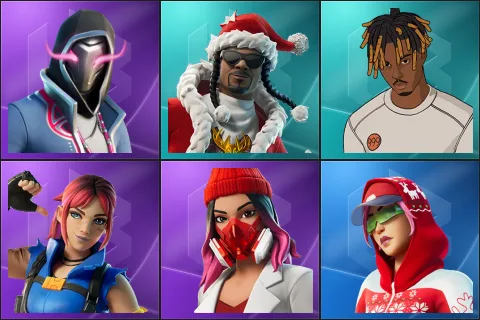 Xander, Santa Dogg, Slayer Juice WRLD, Explorer Emilie, Yulejacket, Arctic Adeline