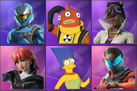 UNSC Spartan, Blinky Fishstick, Danica, Hana Park, Marge Simpson, Maxx Speed