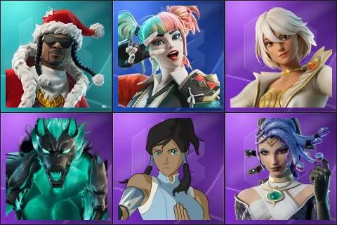 Santa Dogg, Karuta Harley Quinn, Aphrodite, Cerberus, Korra, Medusa