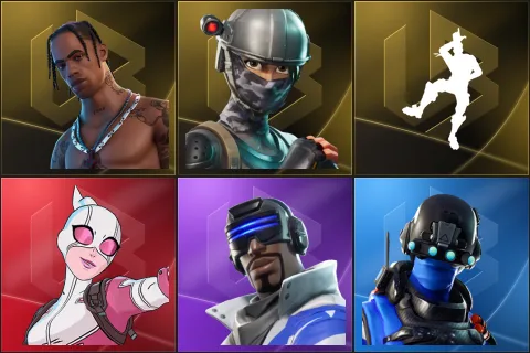 Travis Scott, Elite Agent, Take The L, Gwenpool, Blue Striker, Carbon Commando