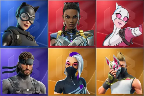 Catwoman Zero, Shuri, Gwenpool, Solid Snake, Catalyst, Drift