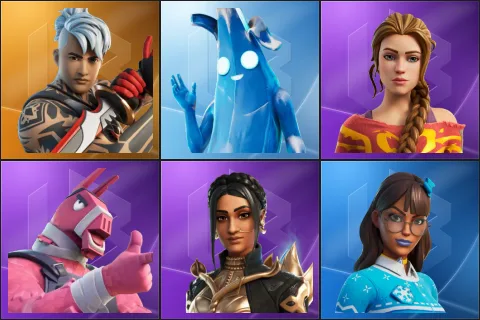 Ronin, Polar Peely, Haven, Lt. John Llama, Shanta, Blizzabelle