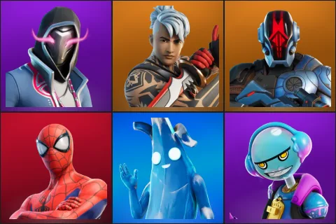 Xander, Ronin, The Foundation, Spider-Man, Polar Peely, Gumbo