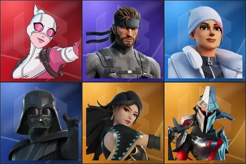 Gwenpool, Solid Snake, Blizzard Bomber, Darth Vader, Era, Eternal Knight
