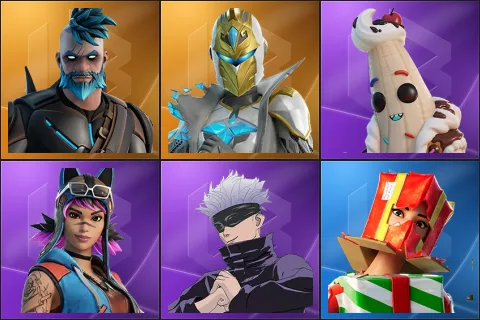 Omegarok, Spectra Knight, Lil Split, Renegade Lynx, Satoru Gojo, Holiday Boxy