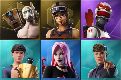 Psycho Bandit, Renegade Raider, Mogul Master (CAN), Bugha, Haze, Clix