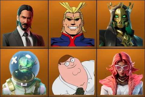 John Wick, All Might, Hades, Leviathan, Peter Griffin, Valeria