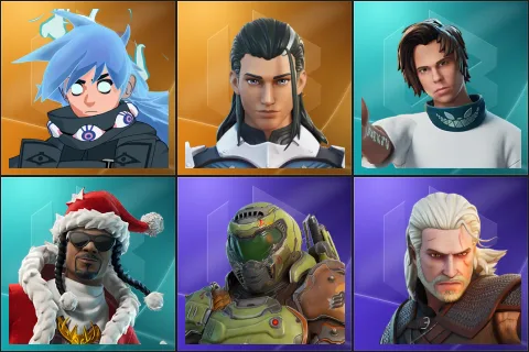 Nezumi, The Ageless, Rubius, Santa Dogg, Doom Slayer, Geralt of Rivia