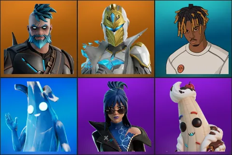 Omegarok, Spectra Knight, Slayer Juice WRLD, Polar Peely, Hope, Lil Split