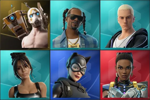 Psycho Bandit, Snoop Dogg, Slim Shady, Iconic Kim Kardashian, Catwoman Zero, Shuri