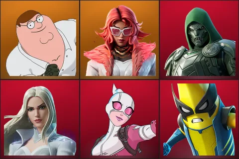 Peter Griffin, Valeria, Doom, Emma Frost, Gwenpool, Peelverine