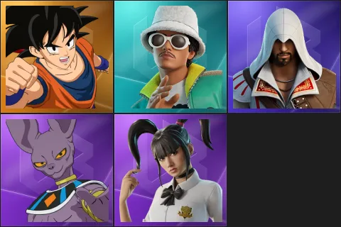 Son Goku, Bruno-San, Ezio Auditore, Beerus, Yuki Yubari