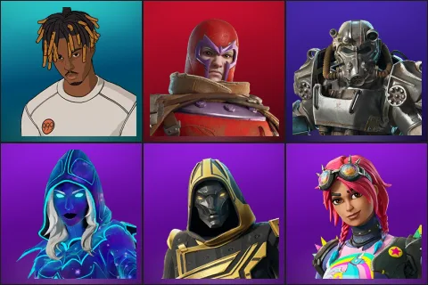 Slayer Juice WRLD, Wastelander Magneto, T-60 Power Armor, Andromeda, Blitz Knight, Brite Raider