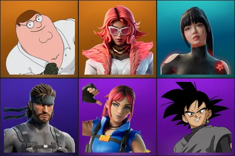 Peter Griffin, Valeria, LISA, Solid Snake, Explorer Emilie, Goku Black