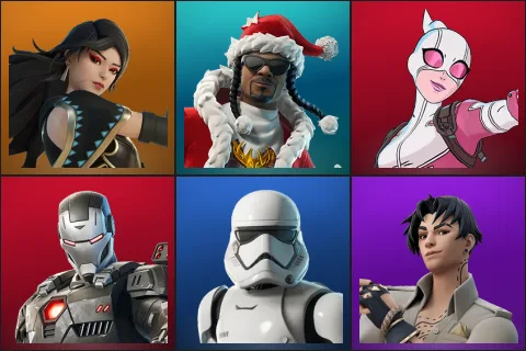 Era, Santa Dogg, Gwenpool, War Machine, First Order Stormtrooper, Lorenzo