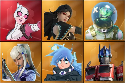 Gwenpool, Era, Leviathan, Mizuki, Nezumi, Optimus Prime