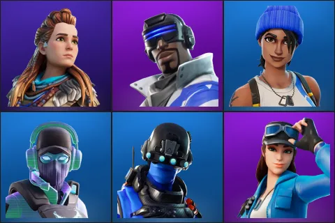 Aloy, Blue Striker, Blue Team Leader, Breakpoint, Carbon Commando, Cloud Striker