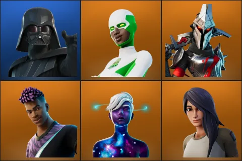 Darth Vader, Backlash, Eternal Knight, Fade, Galaxy Scout, Gear Specialist Maya