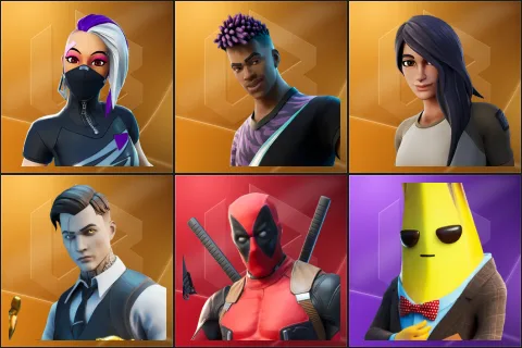 Catalyst, Fade, Gear Specialist Maya, Midas, Deadpool, Agent Peely
