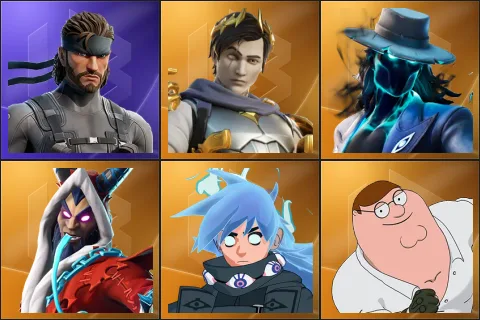 Solid Snake, Ascendant Midas, Deadeye, Krampus, Nezumi, Peter Griffin