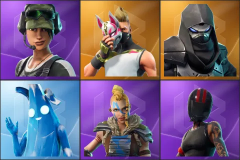 Trailblazer, Drift, Enforcer, Polar Peely, Huntress, Redline