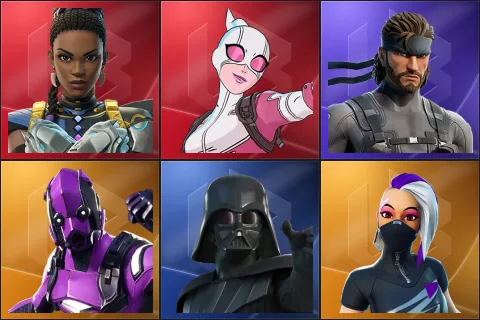 Shuri, Gwenpool, Solid Snake, Dark Vertex, Darth Vader, Catalyst