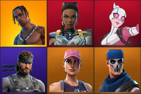 Travis Scott, Shuri, Gwenpool, Solid Snake, Rose Team Leader, Warpaint