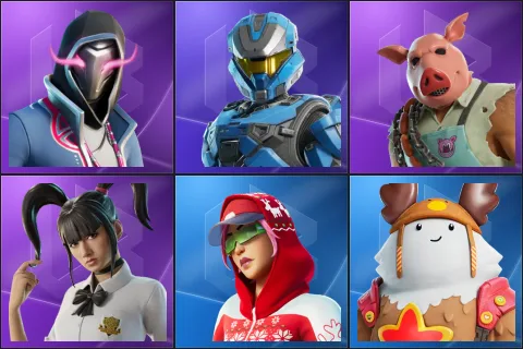 Xander, UNSC Spartan, Pig the Butcher, Yuki Yubari, Arctic Adeline, Sled Ready Guff